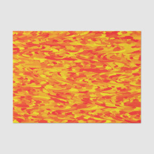 Papier Mousseline Motif Abstrait rouge orange jaune