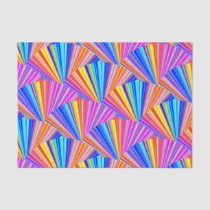 Papier Mousseline Motif abstrait tendance bleu jaune violet rose