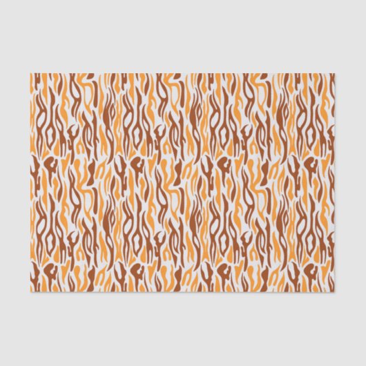 Papier Mousseline Motif Abstrait Tiger Stripes (Recto)
