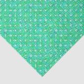 Papier Mousseline motif Abstrait tourbillon - nuances de vert jade (Détail)
