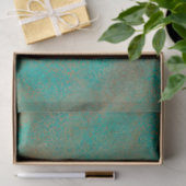 Papier Mousseline Motif Abstrait Turquoise de cuivre du sud-ouest (Cadeau)