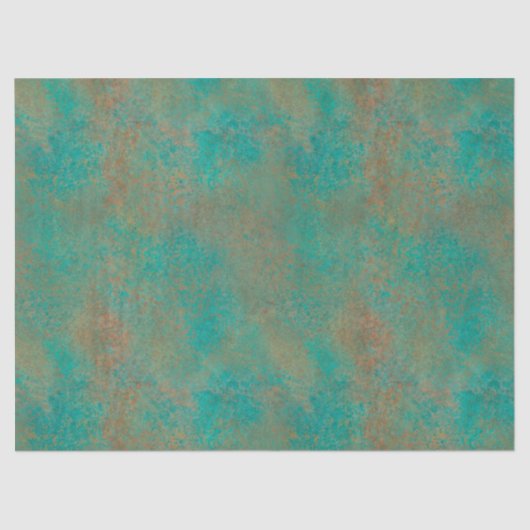 Papier Mousseline Motif Abstrait Turquoise de cuivre du sud-ouest (Recto)
