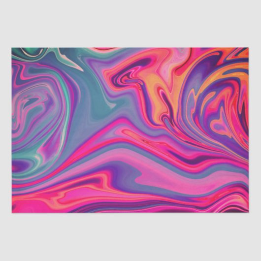 Papier Mousseline Motif Abstrait vert bleu clair et tendance (Recto)
