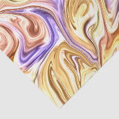 Papier Mousseline Motif Abstrait Waves Gold Purple Waves (Détail)