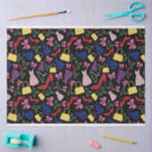 Papier Mousseline Motif Accessoires de mode de shopping  (Artisanat)