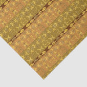 Papier Mousseline motif africain ethnique avec des simbols d'Adinkra (Détail)