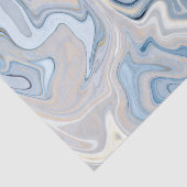 Papier Mousseline Motif Agate Bleu et Brun (Détail)