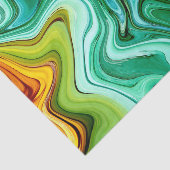 Papier Mousseline Motif Agate vert et jaune/or (Détail)