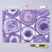 Papier Mousseline Motif agate violet (Artisanat)