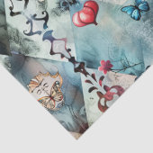 Papier Mousseline Motif Alice au Pays des Merveilles (Détail)