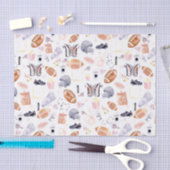 Papier Mousseline Motif américain de football (Artisanat)