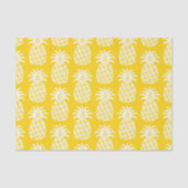 Papier Mousseline Motif ananas jaune et blanc (Recto)