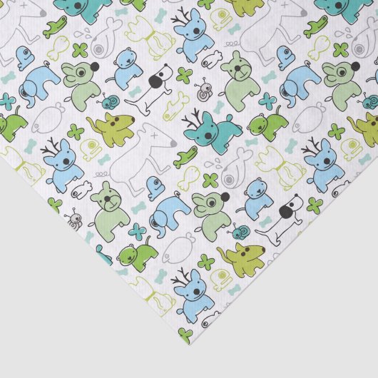 Papier Mousseline motif animal d'arrière - plan d'enfants (Détail)