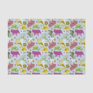 Papier Mousseline motif animal de safari