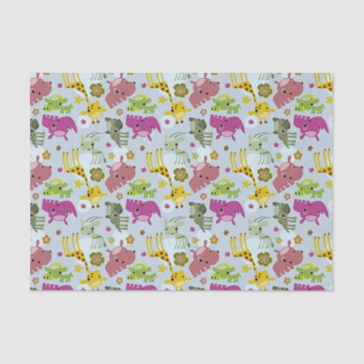 Papier Mousseline motif animal de safari (Recto)