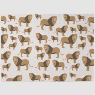 Papier Mousseline Motif animal du lion de la jungle