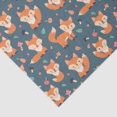 Papier Mousseline Motif animal du renard orange (Détail)