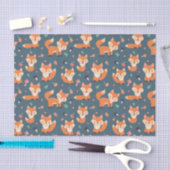 Papier Mousseline Motif animal du renard orange (Artisanat)