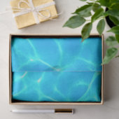 Papier Mousseline Motif Aqua Avec Réflexion Vagues (Cadeau)