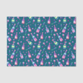 Papier Mousseline Motif aquarelle d'alcool | Sarcelle foncée (Recto)