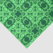 Papier Mousseline Motif arabesque orné - Vert émeraude (Détail)