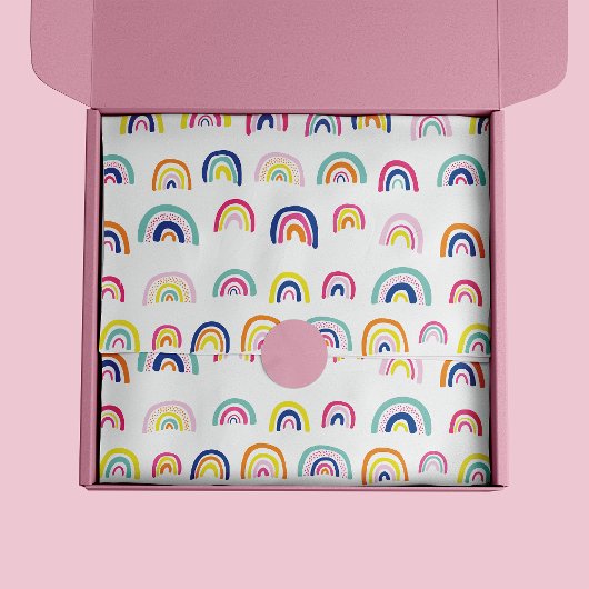 Papier Mousseline Motif arc-en-ciel
