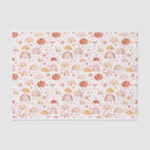 Papier Mousseline motif arc-en-ciel boho (Recto)