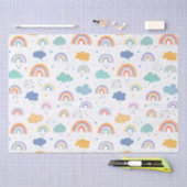 Papier Mousseline Motif arc-en-ciel coloré (Artisanat)