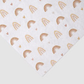 Papier Mousseline Motif arc-en-ciel moderne Boho rose neutre (Détail)