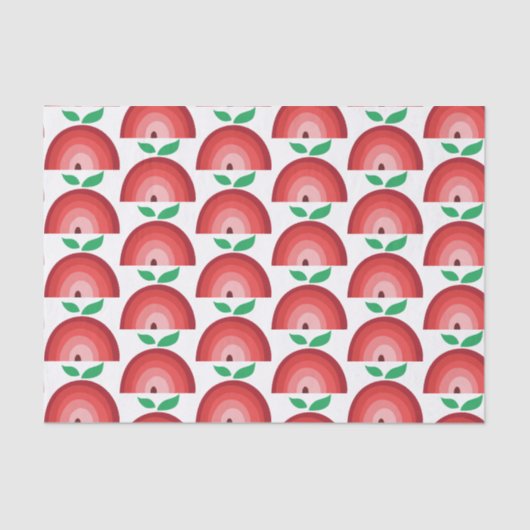 Papier Mousseline Motif arc-en-ciel Red Apple (Recto)