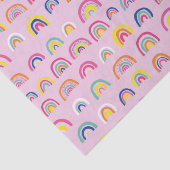 Papier Mousseline Motif arc-en-ciel rose (Détail)