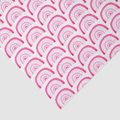 Papier Mousseline Motif arc-en-ciel rose vif (Détail)