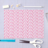 Papier Mousseline Motif arc-en-ciel rose vif (Artisanat)