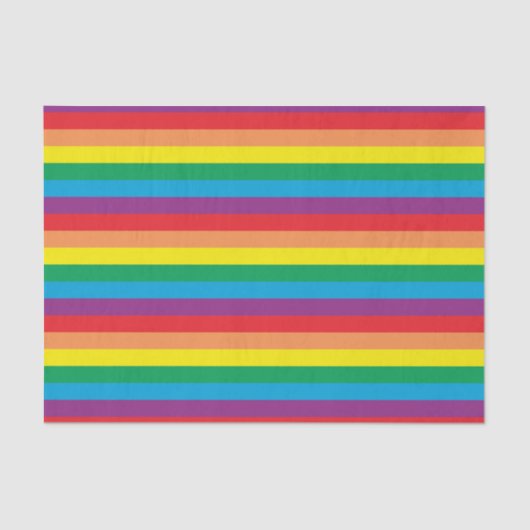 Papier Mousseline Motif arc-en-ciel simple (Recto)