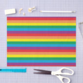 Papier Mousseline Motif arc-en-ciel simple (Artisanat)