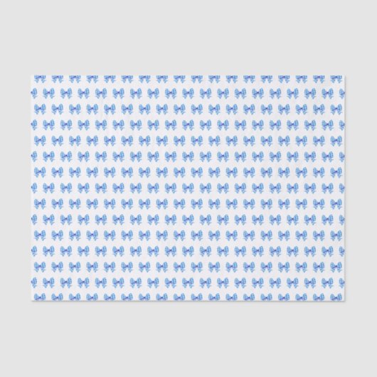 Papier Mousseline Motif arc en vichy bleu blanc (Recto)
