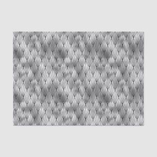 Papier Mousseline Motif Art déco argenté et diamant noir