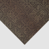 Papier Mousseline Motif Art déco géométrique | Or noir (Détail)
