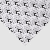 Papier Mousseline Motif art déco noir et blanc (Détail)