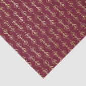 Papier Mousseline Motif Art déco rouge et or (Détail)