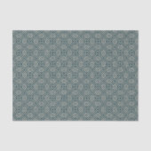 Papier Mousseline Motif Art déco | Tan Turquoise (Recto)
