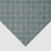 Papier Mousseline Motif Art déco | Tan Turquoise (Détail)