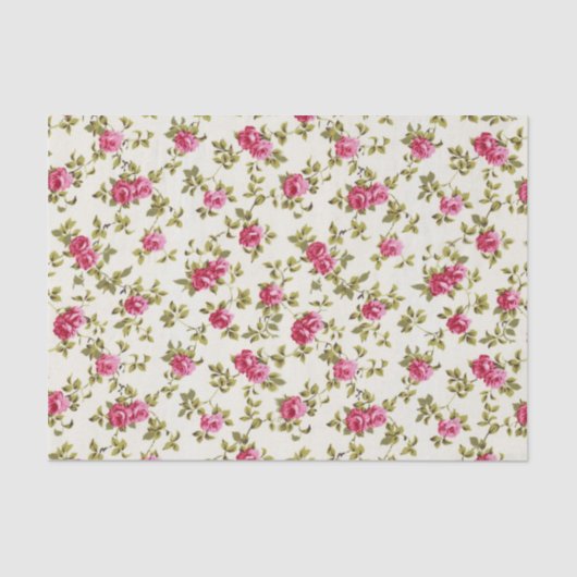 Papier Mousseline Motif assez rose Girly d'impression florale (Recto)