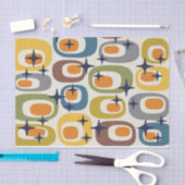 Papier Mousseline Motif atomique moderne du milieu du siècle (Artisanat)