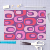 Papier Mousseline Motif atomique moderne du milieu du siècle rétro (Artisanat)