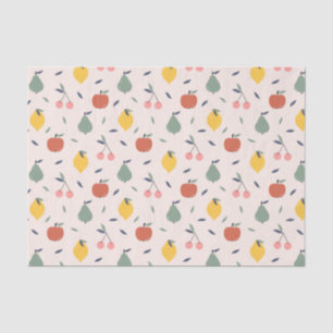 Papier Mousseline Motif aux fruits mignons