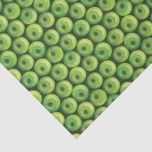Papier Mousseline Motif aux pommes vertes (Détail)