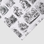 Papier Mousseline Motif avec Alice's Adventures in Wonderland (Détail)