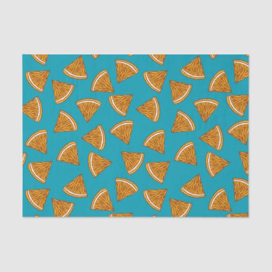 Papier Mousseline Motif avec coin orange (Recto)