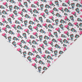 Papier Mousseline Motif avec de mignonnes filles Zombies, garçons et (Détail)